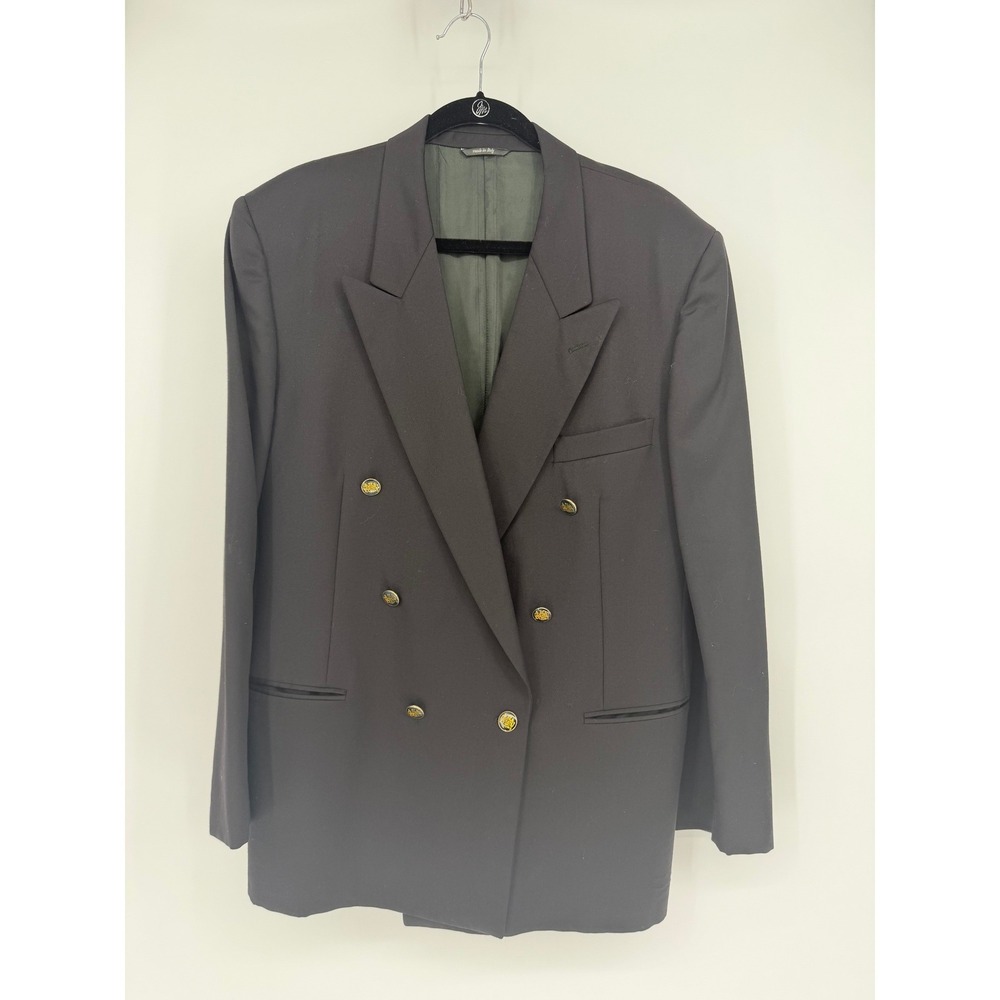 Roger Stuart Lanificio Zignone Double Breasted Wool Blazer Jacket Made‎ in Italy